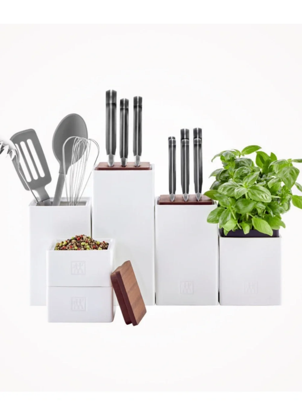 ZWILLING Ceramic Storage 4-pc Ceramic Storage Boxes WHITE Set NEW IN BOX